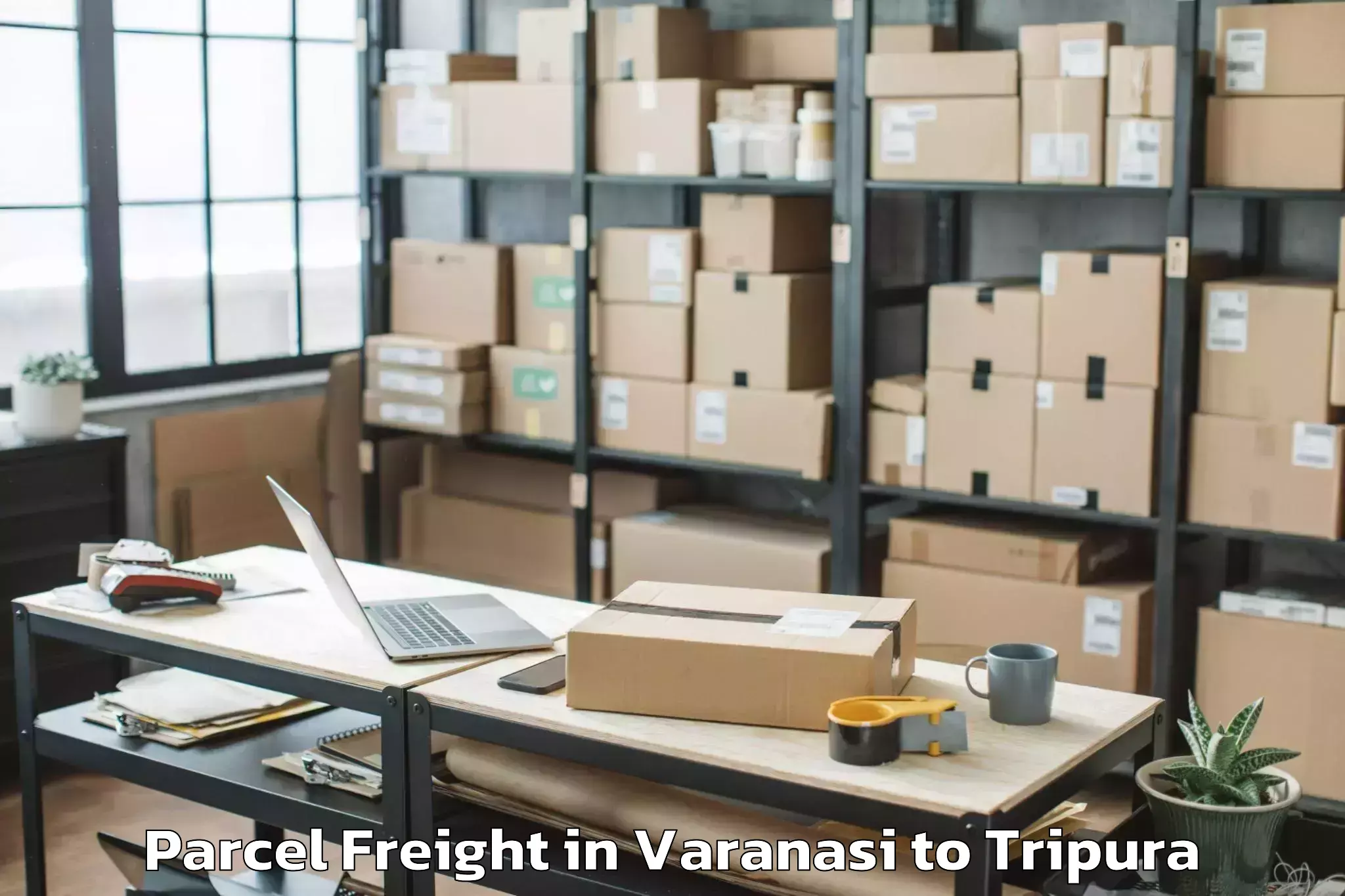 Varanasi to Aambasa Parcel Freight Booking